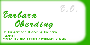 barbara oberding business card